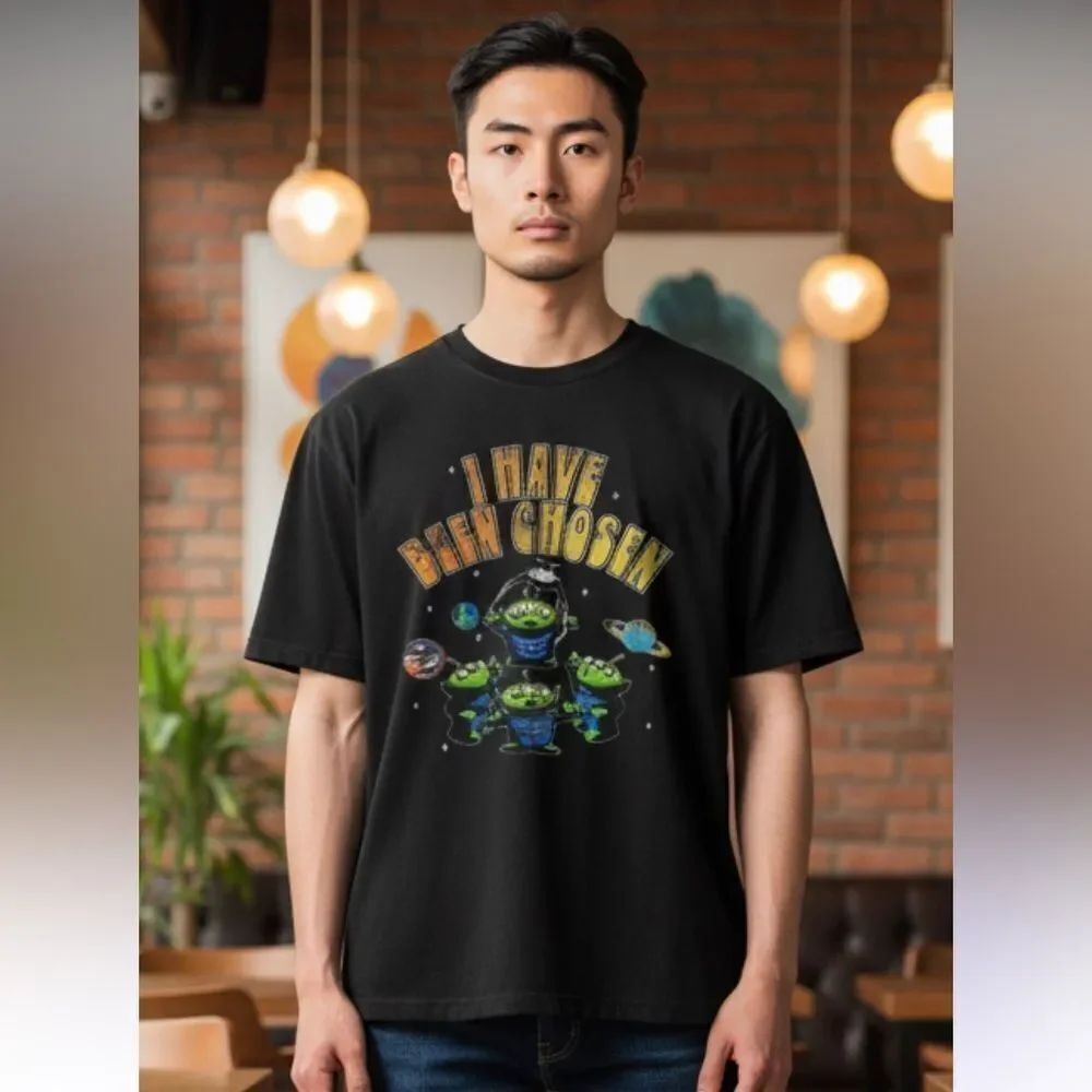 Vintage Toy Story Alien Graphic T-Shirt, black